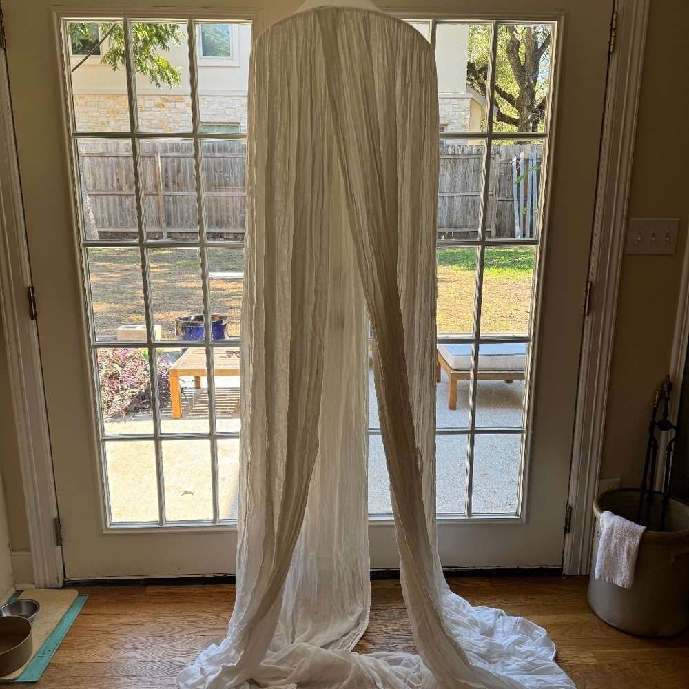 2 Pottery Barn Kids Muslin Canopy (white)